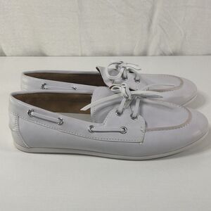 Cushionaire Women's Anchor Lightweight Boat Shoes White Size 8.5 Slip On